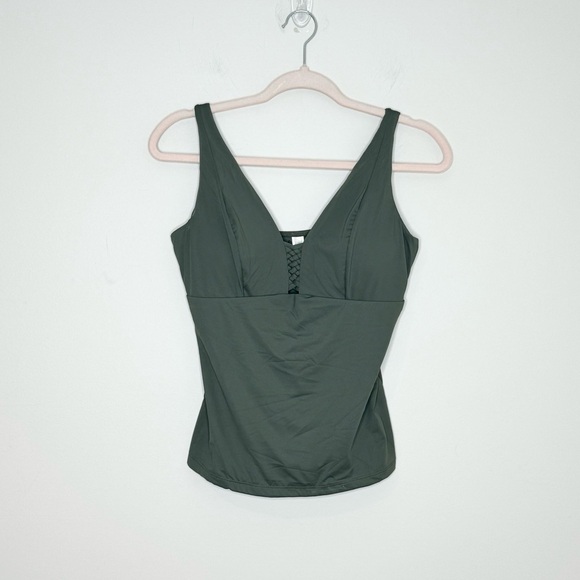 NWT NWT Sea Level Swim Macrame Khaki Tankini Top Medium Medium - Picture 2 of 5